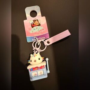 Primark Gabby's Dollhouse Cat Arcade Keychain - Pink & Light Blue